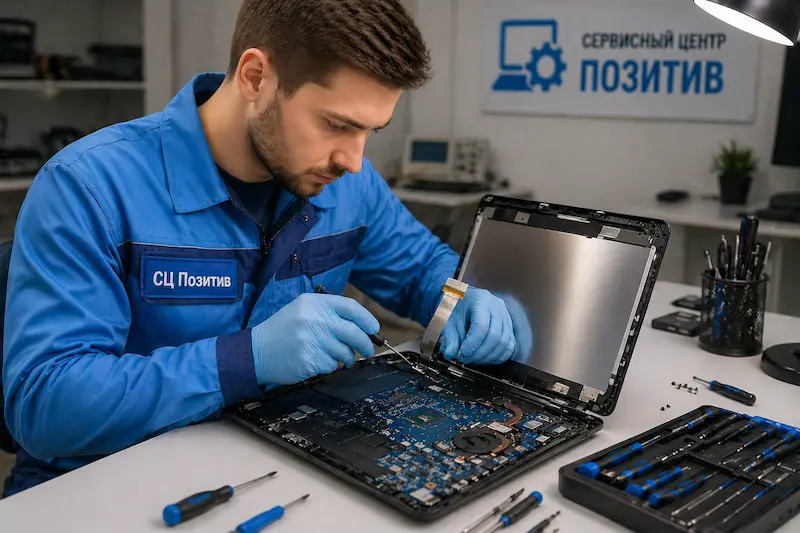 Ремонт шлейфа матрицы ноутбука в Марусино