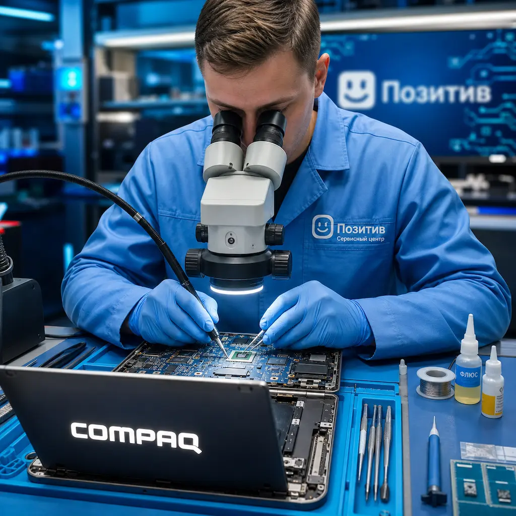 Замена видеокарты ноутбука Compaq в Марусино