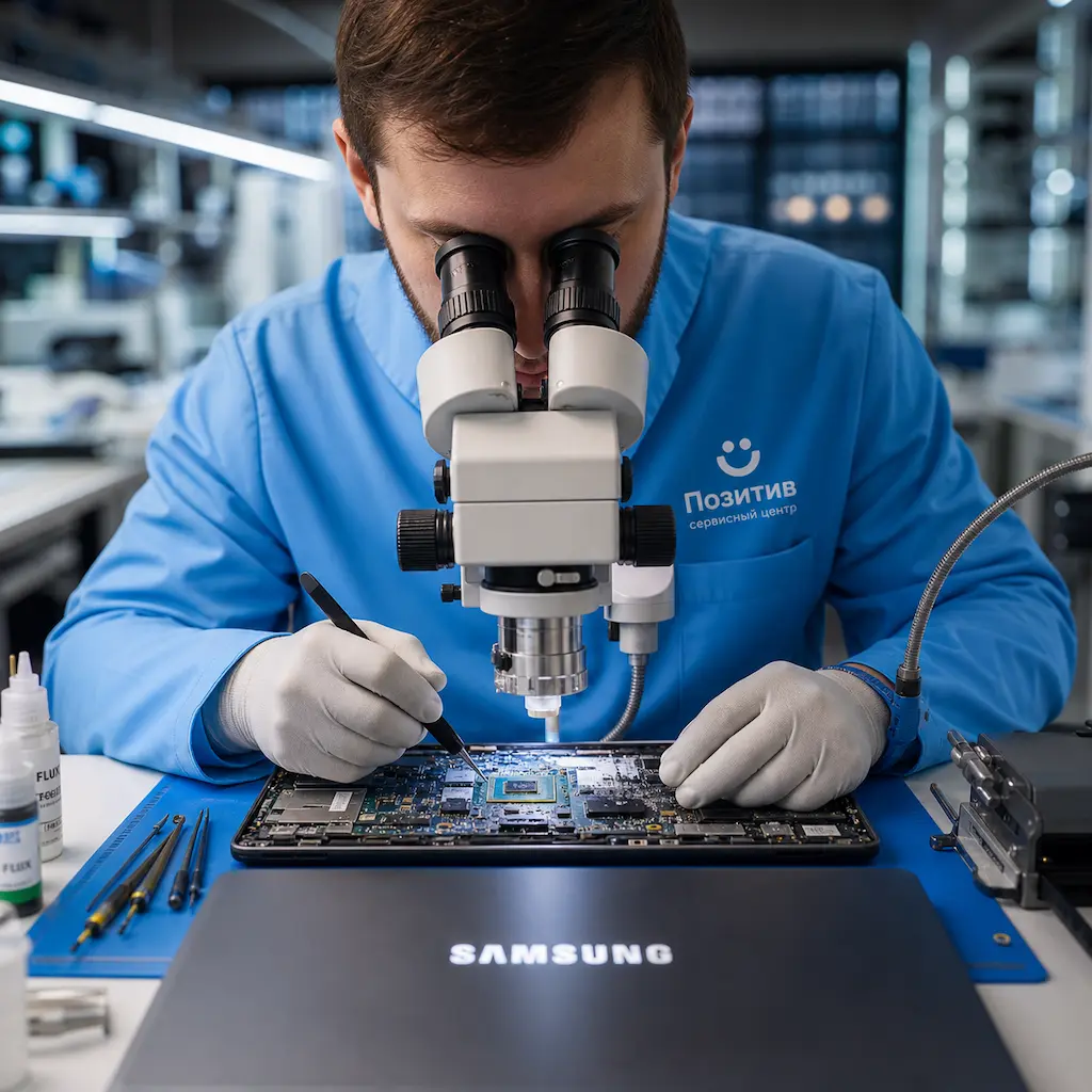 Замена видеокарты ноутбука Samsung в Марусино