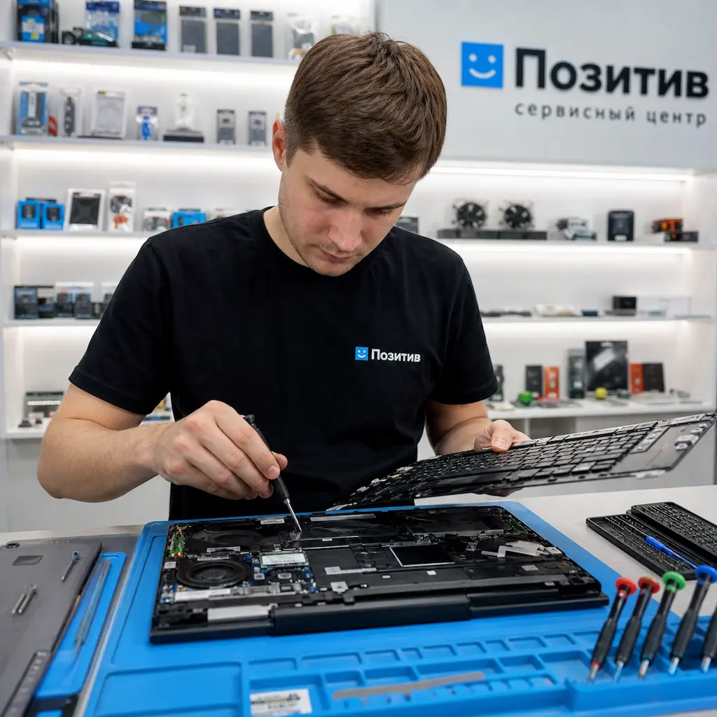 заменить клавиатуру на ноутбуке Samsung в Марусино