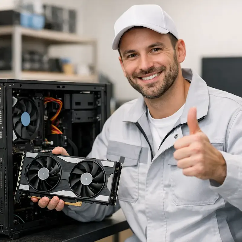 установка видеокарты на ПК в Марусино