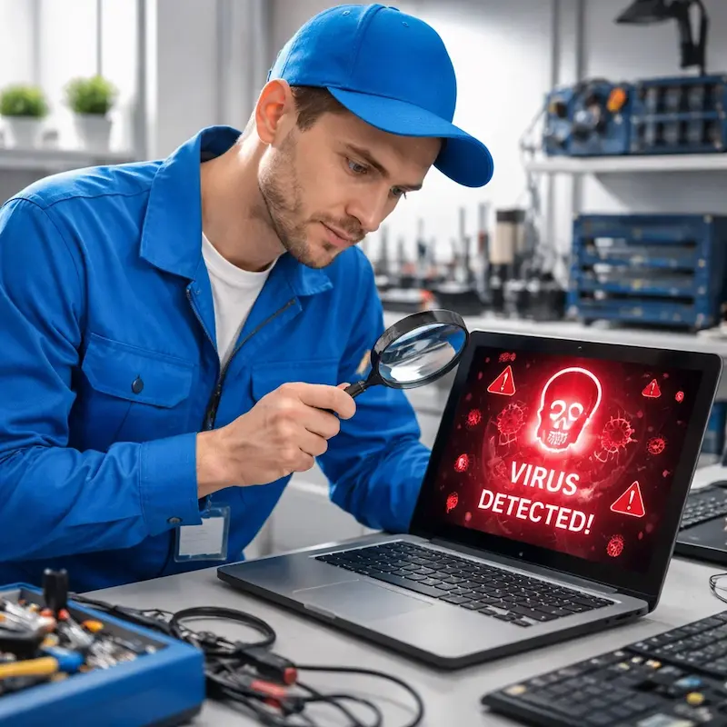 Поиск компьютерных вирусов в Марусино